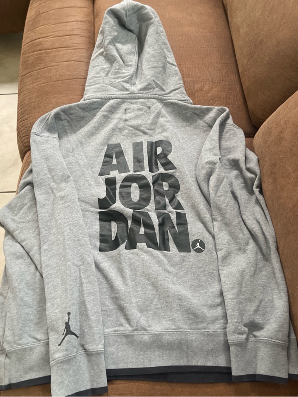 Air Jordan Grey Graphic Back Hoodie